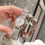 Omega De Ville 27.5mm Imported Quartz Movement White/Rose Gold Dial Women Watch